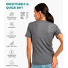 image:image100 Merino Wool TShirt Women  Short Sleeve Tee with Hiking Socks  Lightweight Breathable Merino Wool Active Base Layer Naturally OdorResistant MoistureWicking Ideal for Hiking TravelPerfect Grey