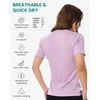 image:image100 Merino Wool TShirt Women  Short Sleeve Tee with Hiking Socks  Lightweight Breathable Merino Wool Active Base Layer Naturally OdorResistant MoistureWicking Ideal for Hiking TravelLilac Heather