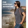 image:image100 Merino Wool TShirt Women  Short Sleeve Tee with Hiking Socks  Lightweight Breathable Merino Wool Active Base Layer Naturally OdorResistant MoistureWicking Ideal for Hiking TravelLilac Heather V