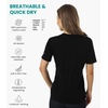image:image100 Merino Wool TShirt Women  Short Sleeve Tee with Hiking Socks  Lightweight Breathable Merino Wool Active Base Layer Naturally OdorResistant MoistureWicking Ideal for Hiking TravelBlack