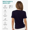 image:image100 Merino Wool TShirt Women  Short Sleeve Tee with Hiking Socks  Lightweight Breathable Merino Wool Active Base Layer Naturally OdorResistant MoistureWicking Ideal for Hiking TravelDeep Purple V