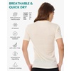 image:image100 Merino Wool TShirt Women  Short Sleeve Tee with Hiking Socks  Lightweight Breathable Merino Wool Active Base Layer Naturally OdorResistant MoistureWicking Ideal for Hiking TravelCreamy White