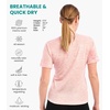 image:image100 Merino Wool TShirt Women  Short Sleeve Tee with Hiking Socks  Lightweight Breathable Merino Wool Active Base Layer Naturally OdorResistant MoistureWicking Ideal for Hiking TravelPink Heather