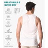 image:image100 Merino Wool Tank Top Men  Active Undershirt Sleeveless Base Layer  Lightweight Breathable Merino Wool Tank Top MoistureWicking Top Soft Sport Running Work Athletic TankWhite Creamy Ashrt