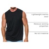image:image100 Merino Wool Tank Top Men  Active Undershirt Sleeveless Base Layer  Lightweight Breathable Merino Wool Tank Top MoistureWicking Top Soft Sport Running Work Athletic TankCharcoal Grey