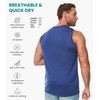 image:image100 Merino Wool Tank Top Men  Active Undershirt Sleeveless Base Layer  Lightweight Breathable Merino Wool Tank Top MoistureWicking Top Soft Sport Running Work Athletic TankWindsor Blue