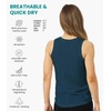 image:image100 Merino Wool Tank Top Women  Active Sleeveless Undershirt Base Layer  Lightweight Breathable Merino Wool Thermal Naturally AntiOdor MoistureWicking Basic Top Ideal for Hiking TravelH Denim