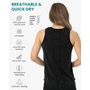 image:image100 Merino Wool Tank Top Women  Active Sleeveless Undershirt Base Layer  Lightweight Breathable Merino Wool Thermal Naturally AntiOdor MoistureWicking Basic Top Ideal for Hiking TravelH Heathered Black
