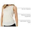 image:image100 Merino Wool Tank Top Women  Active Sleeveless Undershirt Base Layer  Lightweight Breathable Merino Wool Thermal Naturally AntiOdor MoistureWicking Basic Top Ideal for Hiking TravelH Off White
