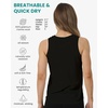 image:image100 Merino Wool Tank Top Women  Active Sleeveless Undershirt Base Layer  Lightweight Breathable Merino Wool Thermal Naturally AntiOdor MoistureWicking Basic Top Ideal for Hiking TravelH Black