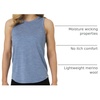 image:image100 Merino Wool Tank Top Women  Active Sleeveless Undershirt Base Layer  Lightweight Breathable Merino Wool Thermal Naturally AntiOdor MoistureWicking Basic Top Ideal for Hiking TravelH Deep Blue