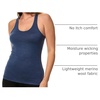 image:image100 Merino Wool Tank Top Women  Active Sleeveless Undershirt Base Layer  Lightweight Breathable Merino Wool Thermal Naturally AntiOdor MoistureWicking Basic Top Ideal for Hiking TravelR Windsor Blue