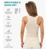 image:image100 Merino Wool Tank Top Women  Active Sleeveless Undershirt Base Layer  Lightweight Breathable Merino Wool Thermal Naturally AntiOdor MoistureWicking Basic Top Ideal for Hiking TravelB Off White