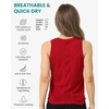 image:image100 Merino Wool Tank Top Women  Active Sleeveless Undershirt Base Layer  Lightweight Breathable Merino Wool Thermal Naturally AntiOdor MoistureWicking Basic Top Ideal for Hiking TravelH Red