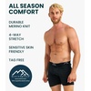 image:image100 Merino Wool Underwear Mens  12 Pack Boxer Briefs for Men 175um  Soft NonItchy Moisture wicking Breathable 190 GSM Thermal Underwear Cooling OdorResistant Mens Wool Base Layer2 Pack  190 Heathered Black