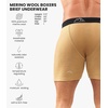image:image100 Merino Wool Underwear Mens  12 Pack Boxer Briefs for Men 175um  Soft NonItchy Moisture wicking Breathable 190 GSM Thermal Underwear Cooling OdorResistant Mens Wool Base Layer1 Pack  190 Camel