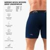 image:image100 Merino Wool Underwear Mens  12 Pack Boxer Briefs for Men 175um  Soft NonItchy Moisture wicking Breathable 190 GSM Thermal Underwear Cooling OdorResistant Mens Wool Base Layer1 Pack  190 Midnight Navy