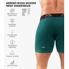 image:image100 Merino Wool Underwear Mens  12 Pack Boxer Briefs for Men 175um  Soft NonItchy Moisture wicking Breathable 190 GSM Thermal Underwear Cooling OdorResistant Mens Wool Base Layer1 Pack  190 Forest Green