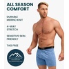 image:image100 Merino Wool Underwear Mens  12 Pack Boxer Briefs for Men 175um  Soft NonItchy Moisture wicking Breathable 190 GSM Thermal Underwear Cooling OdorResistant Mens Wool Base Layer1 Pack  190 Deep Blue