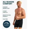 image:image100 Merino Wool Underwear Mens  12 Pack Boxer Briefs for Men 175um  Soft NonItchy Moisture wicking Breathable 190 GSM Thermal Underwear Cooling OdorResistant Mens Wool Base Layer1 Pack  190 Black Coal