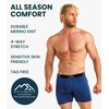 image:image100 Merino Wool Underwear Mens  12 Pack Boxer Briefs for Men 175um  Soft NonItchy Moisture wicking Breathable 190 GSM Thermal Underwear Cooling OdorResistant Mens Wool Base Layer1 Pack  190 Windsor Blue