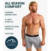 image:image100 Merino Wool Underwear Mens  12 Pack Boxer Briefs for Men 175um  Soft NonItchy Moisture wicking Breathable 190 GSM Thermal Underwear Cooling OdorResistant Mens Wool Base Layer2 Pack  190 Heathered Grey
