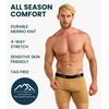 image:image100 Merino Wool Underwear Mens  12 Pack Boxer Briefs for Men 175um  Soft NonItchy Moisture wicking Breathable 190 GSM Thermal Underwear Cooling OdorResistant Mens Wool Base Layer1 Pack  190 Camel