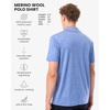 image:image100 Merino Wool V Neck Polo Shirts for Men  Short amp Long Sleeve Shirt  Lightweight Breathable Merino Wool Naturally AntiOdor MoistureWicking Ideal for Work Travel Everyday Wear LayeringDeep Blue