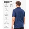 image:image100 Merino Wool V Neck Polo Shirts for Men  Short amp Long Sleeve Shirt  Lightweight Breathable Merino Wool Naturally AntiOdor MoistureWicking Ideal for Work Travel Everyday Wear LayeringNavy