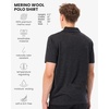 image:image100 Merino Wool V Neck Polo Shirts for Men  Short amp Long Sleeve Shirt  Lightweight Breathable Merino Wool Naturally AntiOdor MoistureWicking Ideal for Work Travel Everyday Wear LayeringCharcoal Grey
