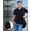 image:image100 Merino Wool V Neck Polo Shirts for Men  Short amp Long Sleeve Shirt  Lightweight Breathable Merino Wool Naturally AntiOdor MoistureWicking Ideal for Work Travel Everyday Wear LayeringBlack