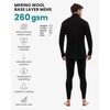 image:imageMerino Wool Base Layer Mens Set  Turtleneck Thermal Underwear for Men Sox  Low and High Neck Midweight Long Johns Cold Weather Top and Bottom Breathable MoistureWicking Ideal for Hiking Skiing260 Black High