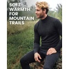 image:imageMerino Wool Base Layer Mens Set  Turtleneck Thermal Underwear for Men Sox  Low and High Neck Midweight Long Johns Cold Weather Top and Bottom Breathable MoistureWicking Ideal for Hiking Skiing260 Bordo High