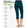 image:imageMerino Wool Base Layer Women Pants  Thermal Leggings for Women Long Johns  Long and 34 Length Leggins Breathable OdorResistant Naturally Soft Ideal for Hiking Skiing Cold Weather Base Layer200 Deep Teal 34 Length