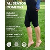 image:imageMerino Wool Base Layer Women Pants  Thermal Leggings for Women Long Johns  Long and 34 Length Leggins Breathable OdorResistant Naturally Soft Ideal for Hiking Skiing Cold Weather Base Layer200 Navy 34 Length