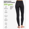 image:imageMerino Wool Base Layer Women Pants  Thermal Leggings for Women Long Johns  Long and 34 Length Leggins Breathable OdorResistant Naturally Soft Ideal for Hiking Skiing Cold Weather Base Layer200 Charcoal