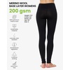 image:imageMerino Wool Base Layer Women Pants  Thermal Leggings for Women Long Johns  Long and 34 Length Leggins Breathable OdorResistant Naturally Soft Ideal for Hiking Skiing Cold Weather Base Layer200 Black