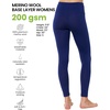 image:imageMerino Wool Base Layer Women Pants  Thermal Leggings for Women Long Johns  Long and 34 Length Leggins Breathable OdorResistant Naturally Soft Ideal for Hiking Skiing Cold Weather Base Layer200 Navy