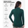 image:imageMerino Wool Base Layer Women Turtleneck  Merino Wool Sweater Women Shirt  Low and High Neck Midweight Shirt Breathable Naturally OdorResistant Soft Ideal for Hiking Skiing ColdWeather Wear260 Forest Green Low