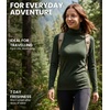 image:imageMerino Wool Base Layer Women Turtleneck  Merino Wool Sweater Women Shirt  Low and High Neck Midweight Shirt Breathable Naturally OdorResistant Soft Ideal for Hiking Skiing ColdWeather Wear260 Heathered Black Low