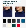 image:imageMerino Wool Base Layer Women Turtleneck  Merino Wool Sweater Women Shirt  Low and High Neck Midweight Shirt Breathable Naturally OdorResistant Soft Ideal for Hiking Skiing ColdWeather Wear260 Heathered Black Low