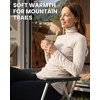 image:imageMerino Wool Base Layer Women Turtleneck  Merino Wool Sweater Women Shirt  Low and High Neck Midweight Shirt Breathable Naturally OdorResistant Soft Ideal for Hiking Skiing ColdWeather Wear260 Heathered Black Low