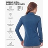 image:imageMerino Wool Base Layer Women Turtleneck  Merino Wool Sweater Women Shirt  Low and High Neck Midweight Shirt Breathable Naturally OdorResistant Soft Ideal for Hiking Skiing ColdWeather Wear260 Denim Low