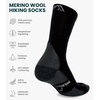 image:imageMerino Wool Socks for Men amp Women  36 Pack Wool Hiking Socks  Crew Style  Soft Itch Free Merino Wool Thick SocksCrew Socks for Work Cushioned with AntiBlister Protection Moisture Wicking SocksMulticolor Light Grey  Charcoal  Black