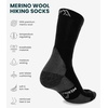 image:imageMerino Wool Socks for Men amp Women  36 Pack Wool Hiking Socks  Crew Style  Soft Itch Free Merino Wool Thick SocksCrew Socks for Work Cushioned with AntiBlister Protection Moisture Wicking Socks Multicolor Black  Charcoal  Cloud Grey