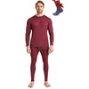 image:image100 Merino Wool Base Layer Men Set  Thermal Underwear for Men Long Johns  Lightweight Midweight Heavyweight Long Johns Naturally OdorResistant Breathable Active Underwear Hiking Skiing165 Burgundy