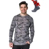 image:image100 Merino Wool Base Layer Mens  Long Sleeve Thermal Shirts with Socks  Lightweight Midweight Heavyweight Base Layer Naturally OdorResistant Breathable Shirt Ideal for Hiking Cold Weather250 Urban Grey