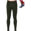 image:image100 Merino Wool Base Layer Mens Pants  Thermal Underwear Long Johns  Lightweight Midweight Heavyweight Base Layer Breathable Leggings OdorResistant Wool Ideal for Hiking Skiing Winter250 Army Green