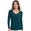 image:image100 Merino Wool Base Layer Women  Thermal Merino Wool Shirt Women  Lightweight Shirts Breathable Naturally OdorResistant MoistureWicking Ideal for Hiking Travel Outdoor Everyday WearS 190 Deep Teal