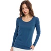 image:image100 Merino Wool Base Layer Women  Thermal Merino Wool Shirt Women  Lightweight Shirts Breathable Naturally OdorResistant MoistureWicking Ideal for Hiking Travel Outdoor Everyday WearS 190 Denim